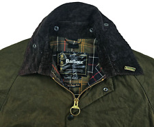 HOT VTG Men's BARBOUR @ CLASSIC BEDALE WAXED Cotton LINED OLIVE COAT Jacket 40 M picture