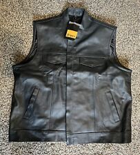 DEFY Leather Vest  Solid Back / 2XL / New picture