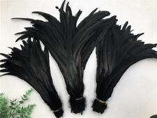 Wholesale 10/50/100/500pcs Black rooster tail feathers 10-18 inches/25-45cm picture