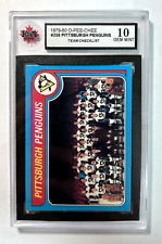 1979-80 O-Pee-Chee #256 Pittsburgh Penguins Team | KSA GRADED GEM MINT 10 picture