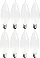 GE 66106 Candelabra Light Bulb, Bent-Tip, Frosted, 40-Watt, 8 Bulb picture