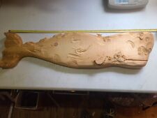 Vintage Wooden Whale Sculpture, Sign, Wall art Rustic Wooden Large picture
