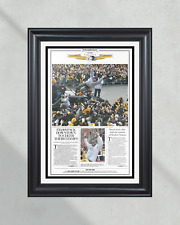 2009 Pittsburgh Steelers Parade Super Bowl Champions Framed Front Page Newspaper picture