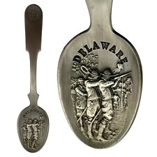 VTG 1975 Franklin Mint American Colonies Decorative Spoon DELAWARE Pewter picture
