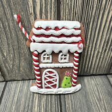  Vtg Gingerbread House Ornament Decoration Clay 4