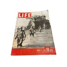Life Magazine March 27 1944 Landing craft Infantry Marines Albright Twins picture