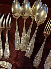 Vintage GORHAM 25 Pc Royal Silver plate Continental 21 Forks 4 Serving Spoons picture