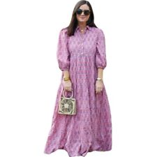 Victoria Dunn Ol Southern Cosmos Shirt Maxi Dress In Boysenberry Size XS Small picture