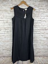 World Market Women's S Med Black Midi Sleeveless Boho Swing Dress 100% Cotton picture
