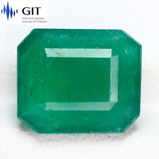 5.01Ct GIT certified Octagan cut 11.7 X 9.8 mm 100% Natural Zambia Green Emerald picture