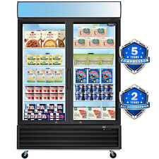 Commercial Glass 2 Swing Doors Freezer Merchandiser Frozen Display 44.7 Cu.ft picture