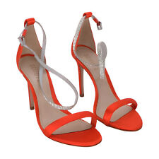 Schutz Womens Leanna Satin Sandal Flame Orange Size 7.5 B picture