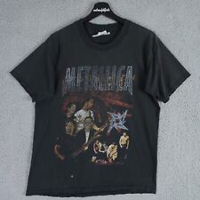 Vintage Metallica Shirt Mens Medium Black Re-Load Tour 90s Grunge Thrashed Tee picture