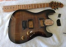 Music Man Sterling Sabre Electric Guitar Body and Neck project Cobra Burst Husk picture