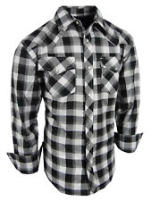 Plaid Shirt Mens Western Flap Pockets Triple Snap Cuffs TRUE FIT Country Casuals picture