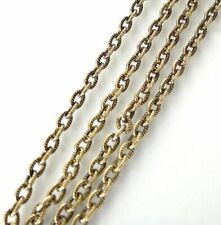 40 Inch Antiqued Gold Brass Cable Chain Necklace With Lobster Clasp  picture