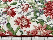 Gorgeous Vintage Tropical Red & Purple Floral Valance 16” L x 48” W Lined picture