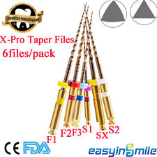 Easyinsmile 6Pcs Dental Endo Rotary Files X-Pro Gold Taper NITI Endodontic Files picture