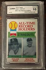 1979 Topps - All-Time Record Holders Strikeouts #417 Walter Johnson, Nolan Ryan picture
