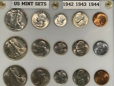 World War 2  BU US Coins Philadelphia ￼ 1942-1943-1944  US coin Set  (WWII Set) picture