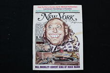 1971 JUNE 14 NEW YORK MAGAZINE - BILL BUCKLEY CHARACTERTURE COVER - E 10481 picture
