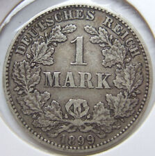 Coin German Reich Empire Silver 1 Mark 1899 J IN Very fine picture