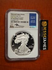 2018 W PROOF SILVER EAGLE NGC PF70 MERCANTI SIGNED 2021 WEST POINT MINT HOARD  picture