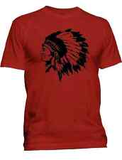 New Men's Black Hawk Indian Chief T-Shirt Native American Athletic Sports Tee picture