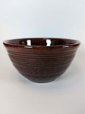 Marcrest Oven Proof Stoneware Daisy Dot Brown Mixing Bowl 4 1/2