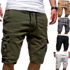 Men Casual Chino Cargo Shorts Pants 6-Pockets Summer Beach Trousers picture