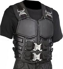 Mens  Military Style Leather Tactical Trinity Blade Cosplay Costume Vest. picture
