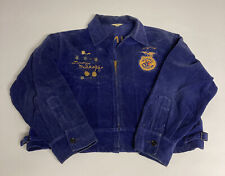 Vintage 50s/60s FFA Future Farmers of America Blue Corduroy Jacket Pins Medals picture