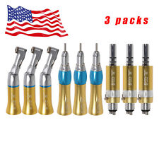3 kits Yabangbang Low speed handpiece contra angle straight nose motor 4 hole G picture
