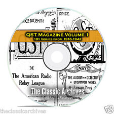 QST Magazine, Volume 1, 191 Vintage Old Time Ham Radio Issues DVD CD C05 picture