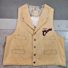 WAH Maker Frontier Vest Mens XL Coors Embroidered Cowboy Western Canvas Button picture