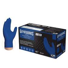 GLOVEWORKS HD 6 Mil GWRBN Latex Free Nitrile Disposable Gloves, Blue picture