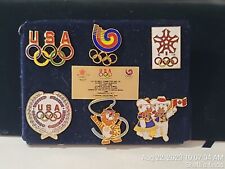 1988 Calgary Official Olympic Commemorative Set of 6 Vintage Pins Team Mascots picture