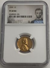 1959 NGC PF68 RD RED PROOF LINCOLN MEMORIAL PENNY 1C ONE CENT PORTRAIT LABEL picture