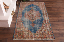 4x7 Vintage Traditional Turkish Floral Hand Knotted Oriental WOOL Area Rug picture