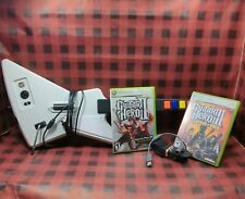 Guitar Hero Xbox 360 Xplorer Red Octane Wired Controller w/ Dongle Games & Strap picture