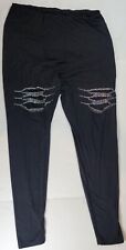Vocal USA Black Crystal Bling Cutout Leggings Style # 19051PX Women's Size 2XL  picture