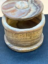 Ancient Near Eastern Bactrian Alabaster Stone Bowl With Inscription Writing picture