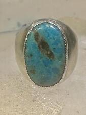 Navajo ring size 9 Turquoise sterling silver women men picture