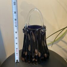 Beautiful Vintage Murano Style Art Glass Purse As Pictured picture