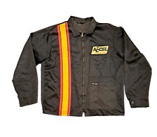 Vtg Accel Ignition 3 Stripe Bob Hadley Racing Jacket Made In USA Hot Rods Speed picture