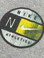 Vintage 90s Nike Athletics  T-Shirt Gray Made In USA picture