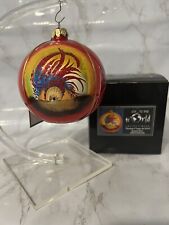 CIRQUE DU SOLEIL Joy To The World Mystery Glass Ball Christmas Ornament w/ Box picture