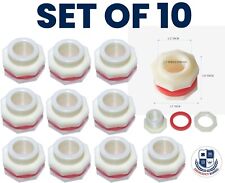 1/2 inch Bulkhead Tank Fitting Female with Red Silicone Gasket. 10 Pcs Set picture
