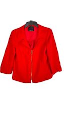 Carlisle Womens Ladies Red Wool Blend Blazer Full Zip Jacket Size 8.             picture