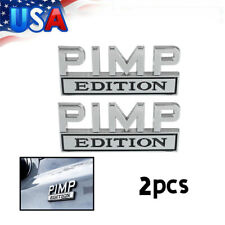 2pcs PIMP EDITION Emblem Decal Badges Stickers for universal Car Truck New picture